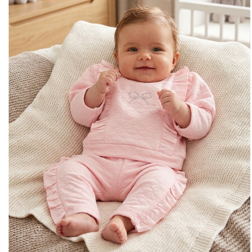 BIS-2020-2711: Baby Girls Quilted Top & Pant Outfit (NB-6 Months) BIS-2020-2711: Baby Girls Quilted Top & Pant Outfit (NB-6 Months)